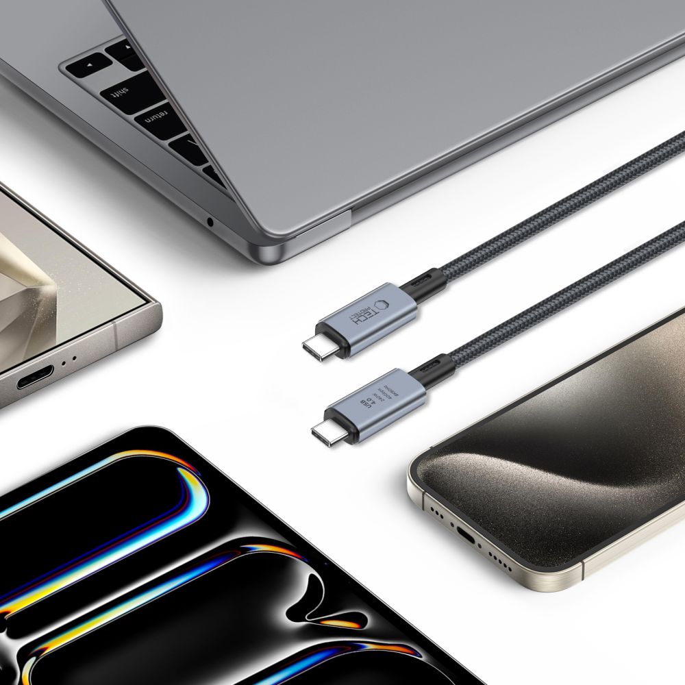 Tech-Protect Tech-Protect 2 m 240W PD 8K USB-C/USB-C Kabel UltraBoost Grå