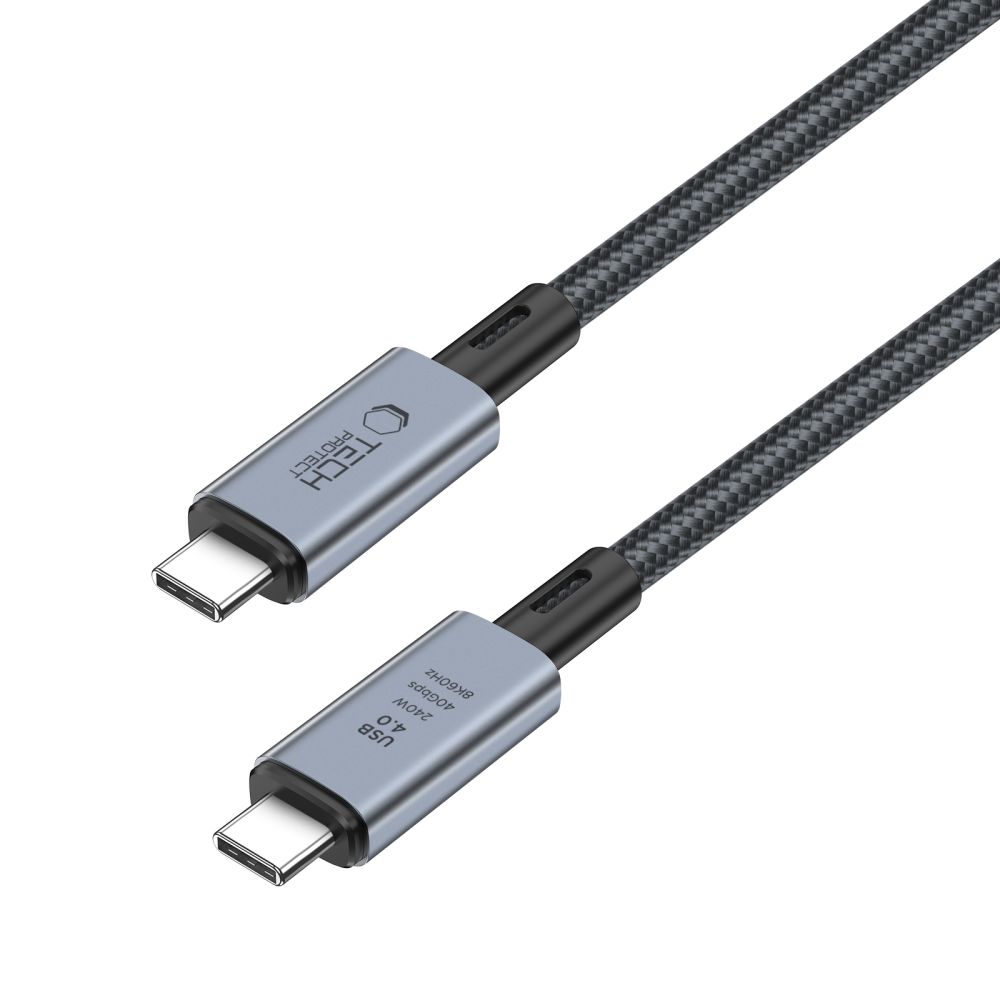 Tech-Protect Tech-Protect 1 m 240W PD 8K USB-C/USB-C Kabel UltraBoost Grå