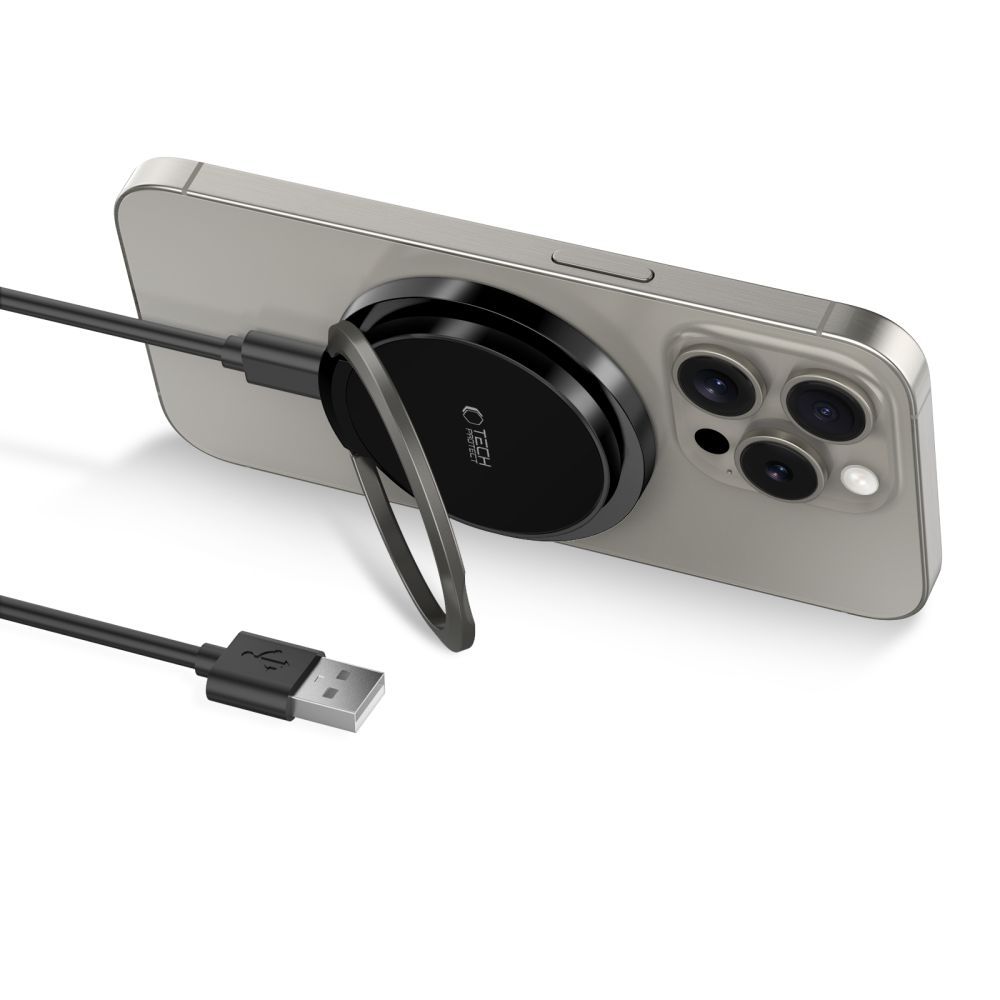 Tech-Protect Tech-Protect 15W Qi Magnetisk MagSafe Laddare Trådlös Svart