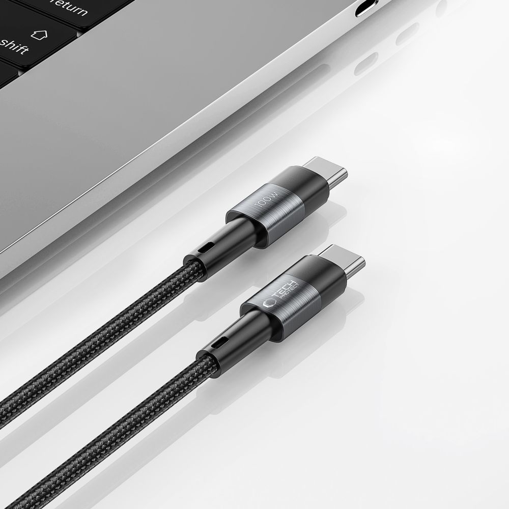 Tech-Protect Tech-Protect 0.25 m 100W/5A PD USB-C - USB-C Kabel UltraBoost Grå