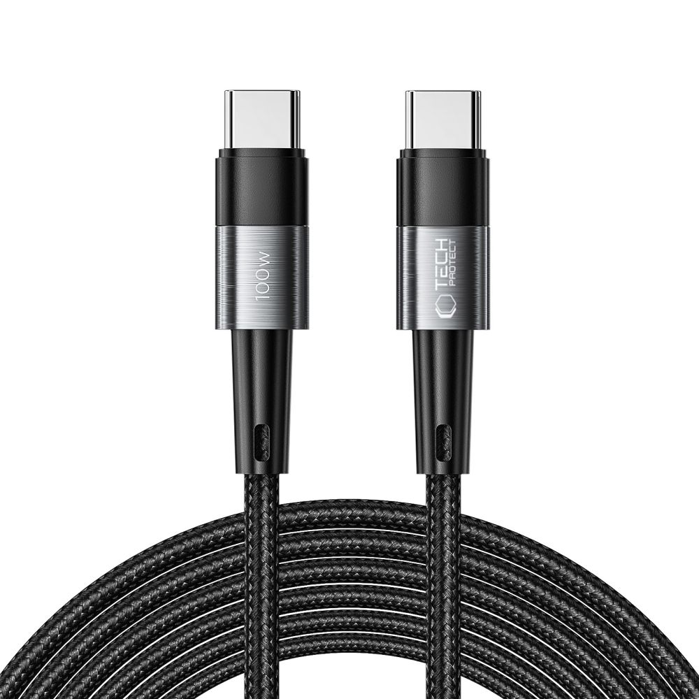Tech-Protect Tech-Protect 3 m 100W/5A PD USB-C - USB-C Kabel UltraBoost Grå