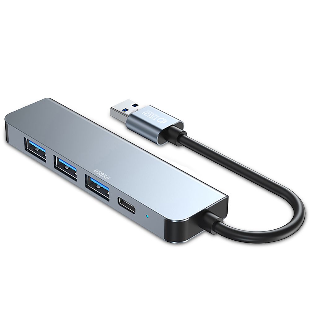 Tech-Protect Tech-Protect 5in1 USB-A Hub USB-C / USB-A Grå