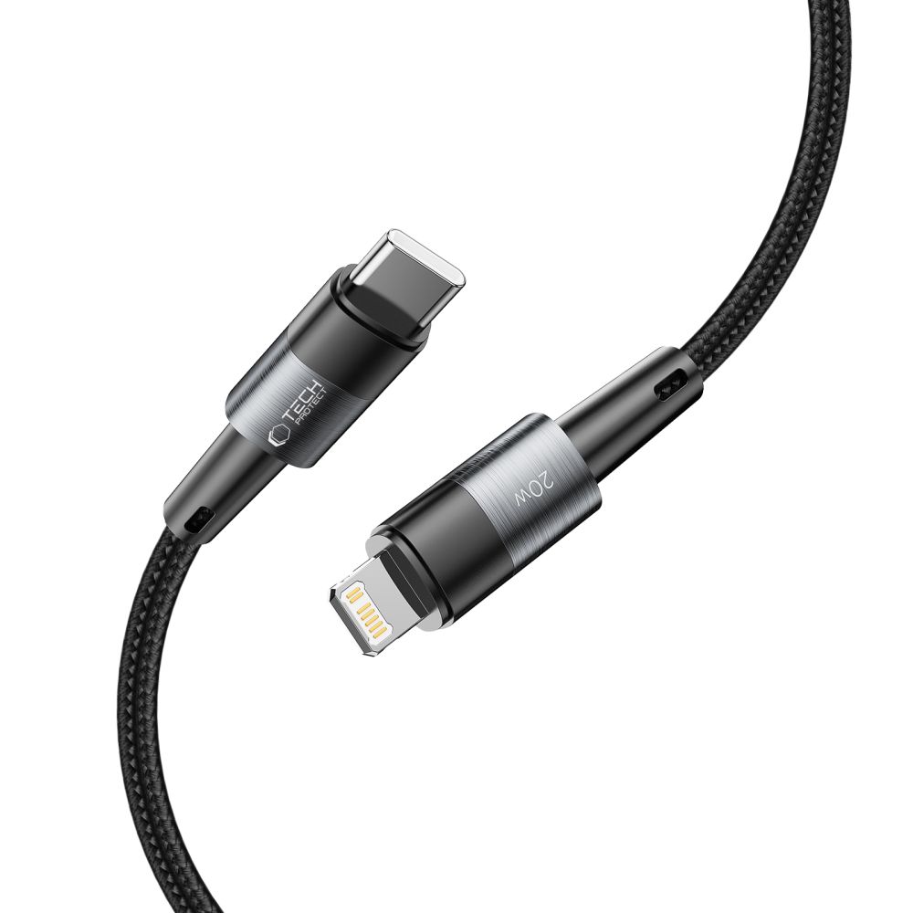 Tech-Protect Tech-Protect 2 m 20W/3A PD Lightning - USB-C Kabel UltraBoost Grå