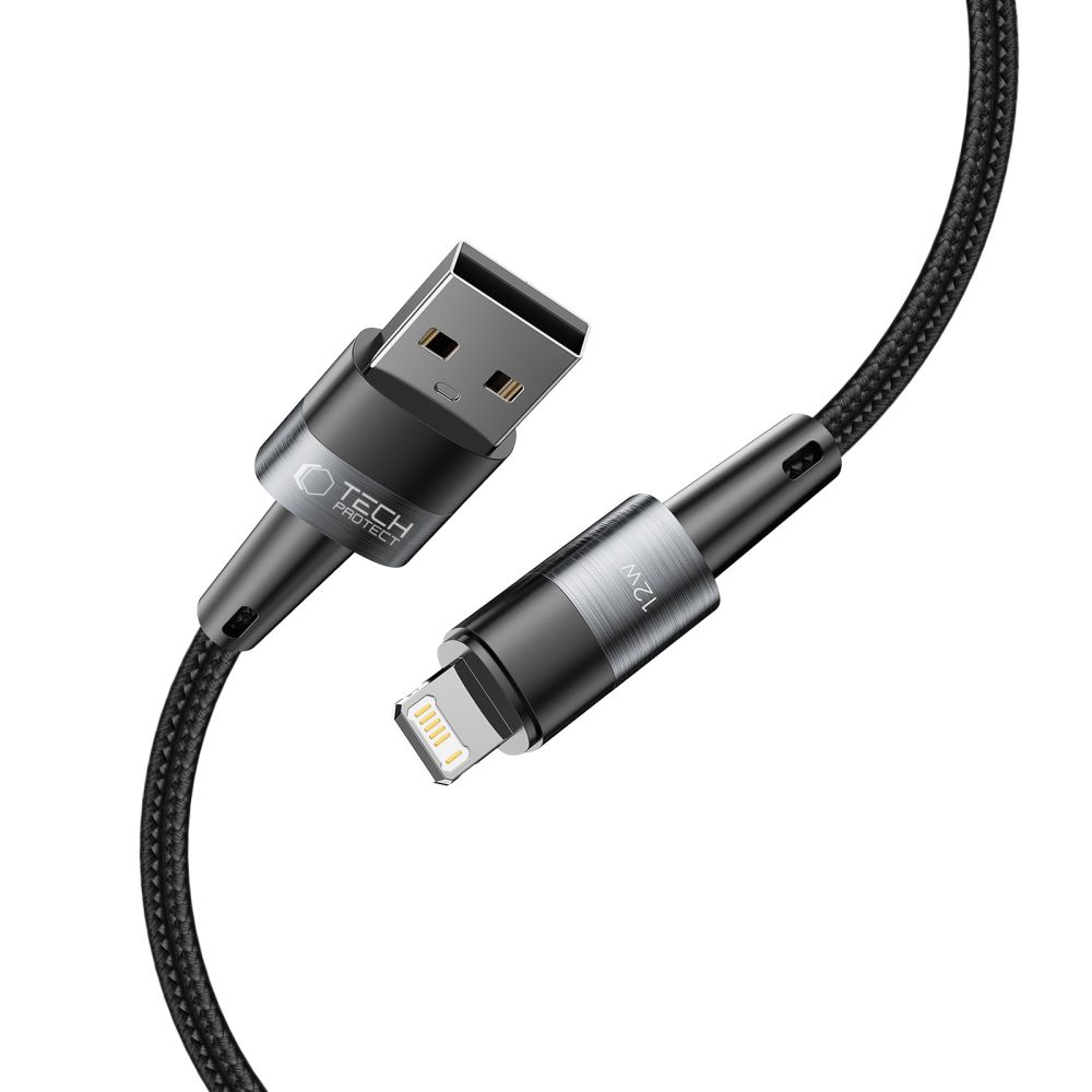 Tech-Protect Tech-Protect 2 m 12W/2.4A Lightning Kabel UltraBoost Grå