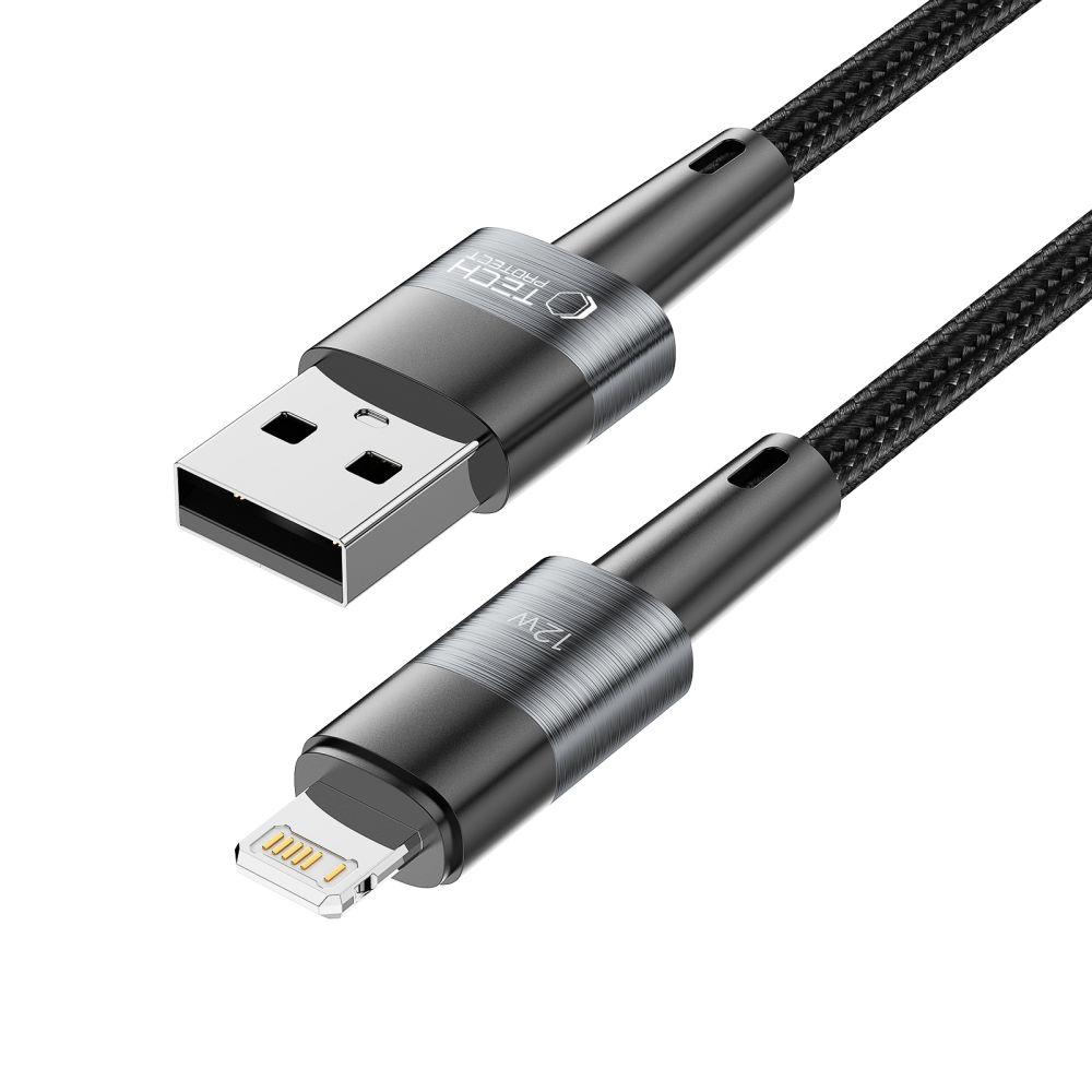 Tech-Protect Tech-Protect 1 m 12W/2.4A Lightning Kabel UltraBoost Grå