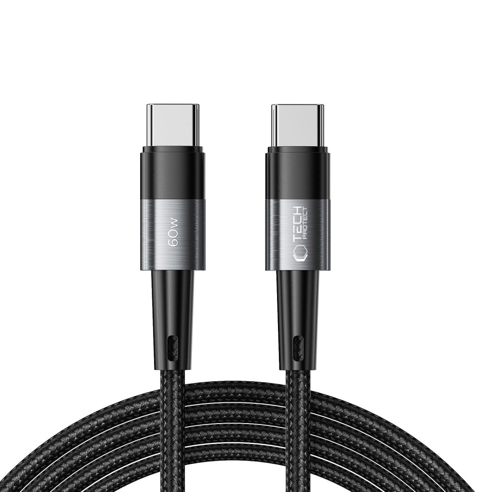 Tech-Protect Tech-Protect 2 m 60W/3A PD USB-C - USB-C Kabel UltraBoost Grå