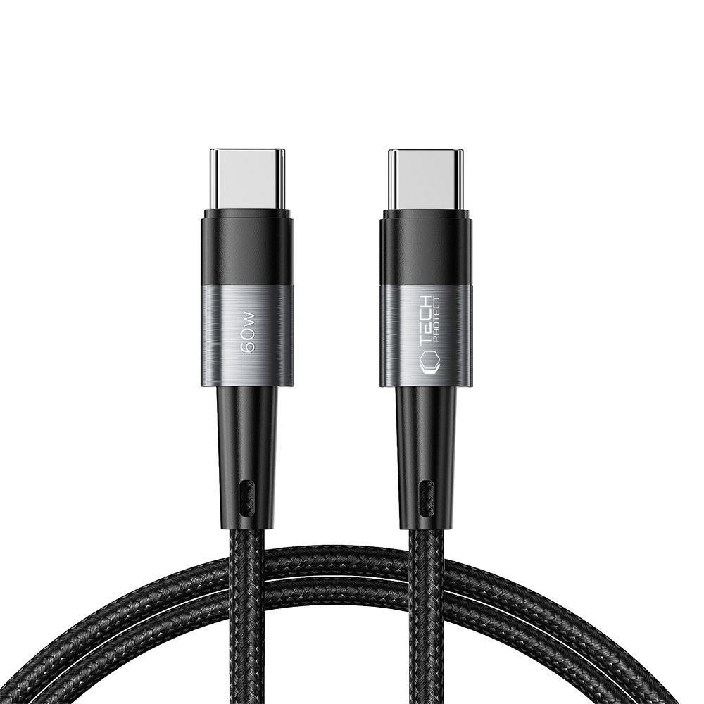 Tech-Protect Tech-Protect 1 m 60W/3A PD USB-C - USB-C Kabel UltraBoost Grå