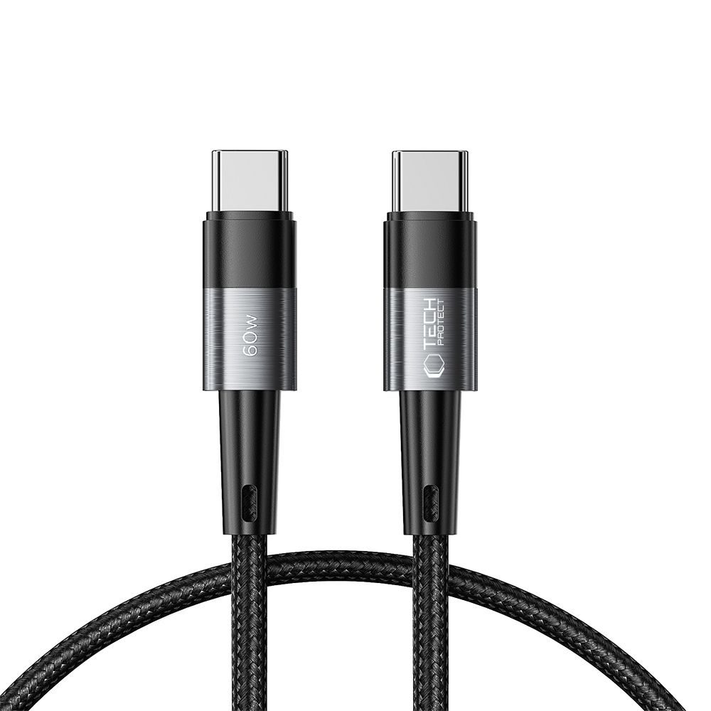 Tech-Protect Tech-Protect 0.25 m 60W/3A PD USB-C - USB-C Kabel UltraBoost Grå