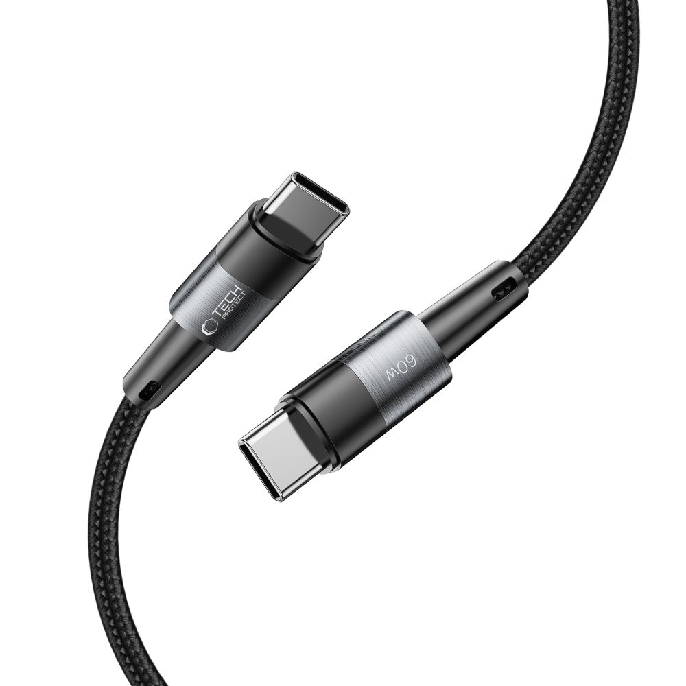 Tech-Protect Tech-Protect 0.25 m 60W/3A PD USB-C - USB-C Kabel UltraBoost Grå