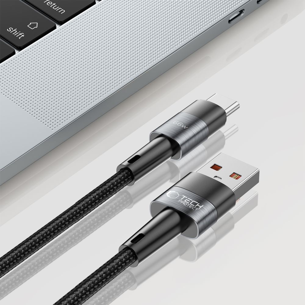 Tech-Protect Tech-Protect 0.25 m 66W/6A USB-C Kabel UltraBoost Grå