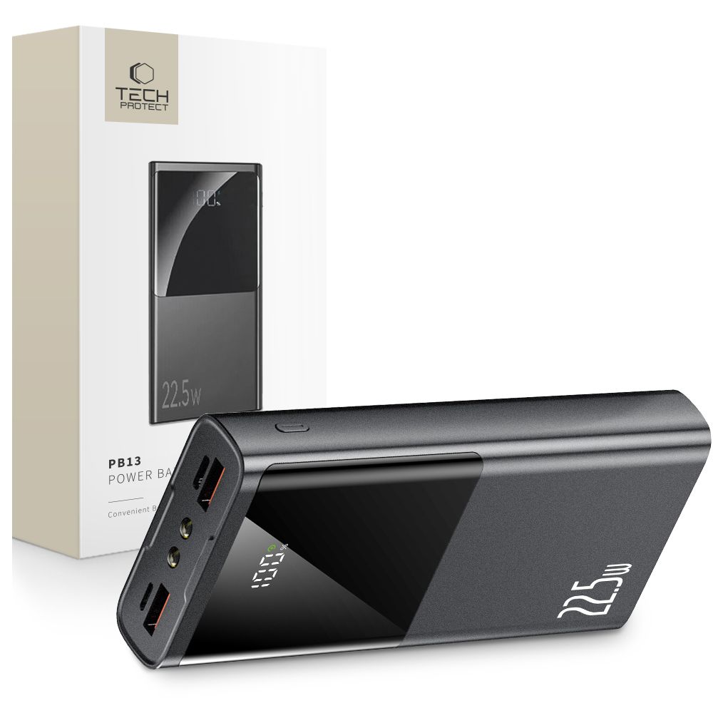 Tech-Protect Tech-Protect 20000mAh 22.5W Powerbank Grå