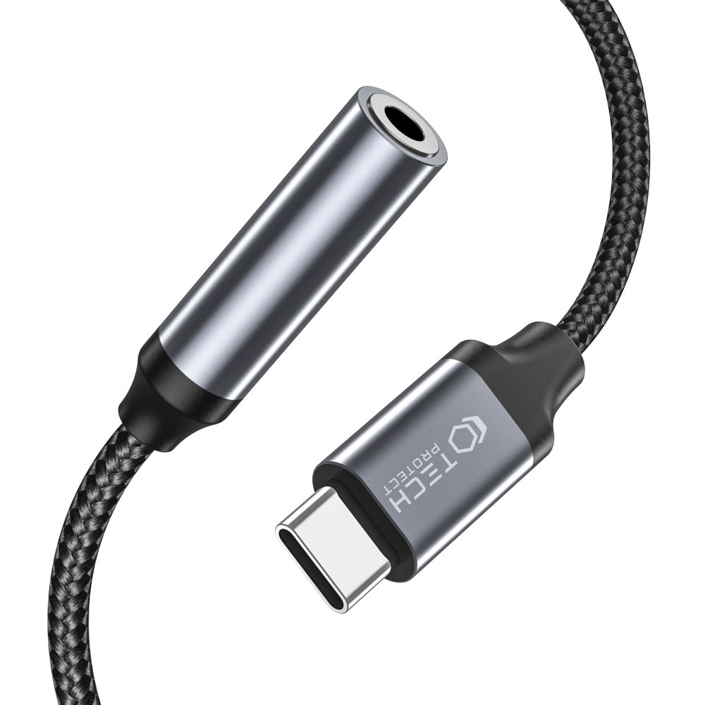 Tech-Protect Tech-Protect USB-C - 3.5 mm AUX Hona Adapter UltraBoost Svart