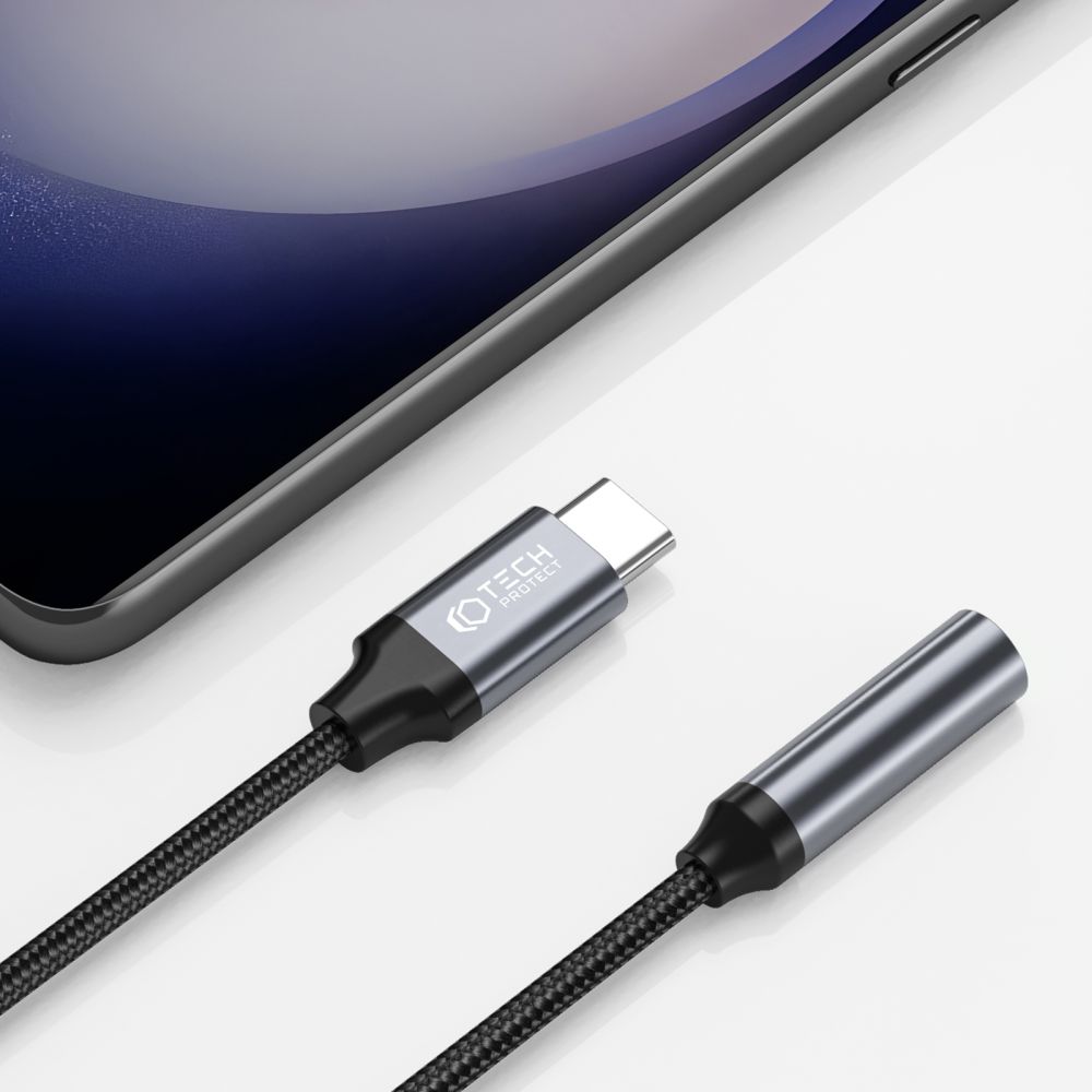 Tech-Protect Tech-Protect USB-C - 3.5 mm AUX Hona Adapter UltraBoost Svart