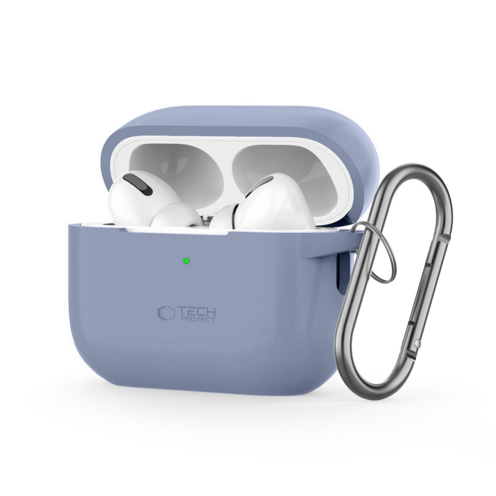 Tech-Protect Tech-Protect AirPods Pro 1 / 2 Skal Silikon Hook Baby Blue