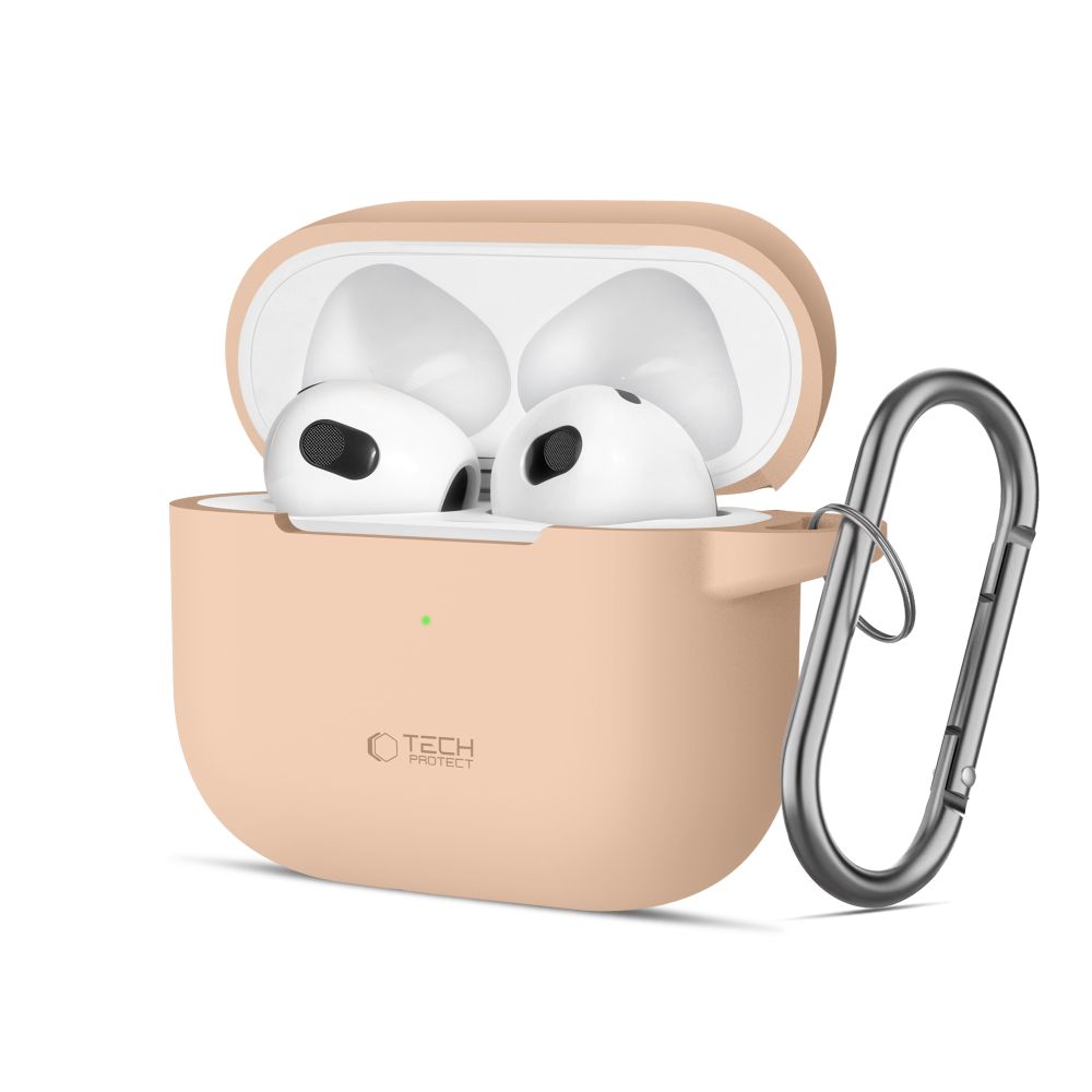 Tech-Protect Tech-Protect AirPods 3 Skal Silikon Hook Caffe Latte