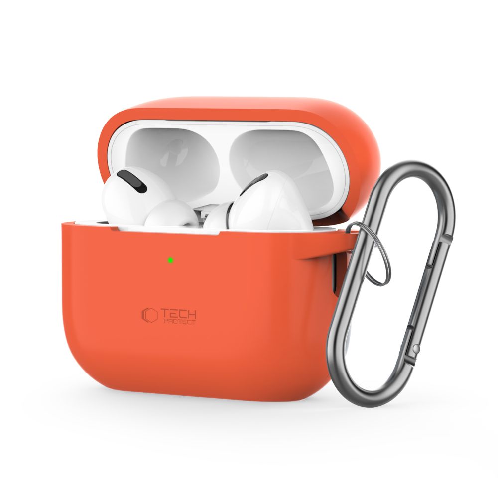 Tech-Protect Tech-Protect AirPods Pro 1/2 Skal Silikon Hook Neon Orange
