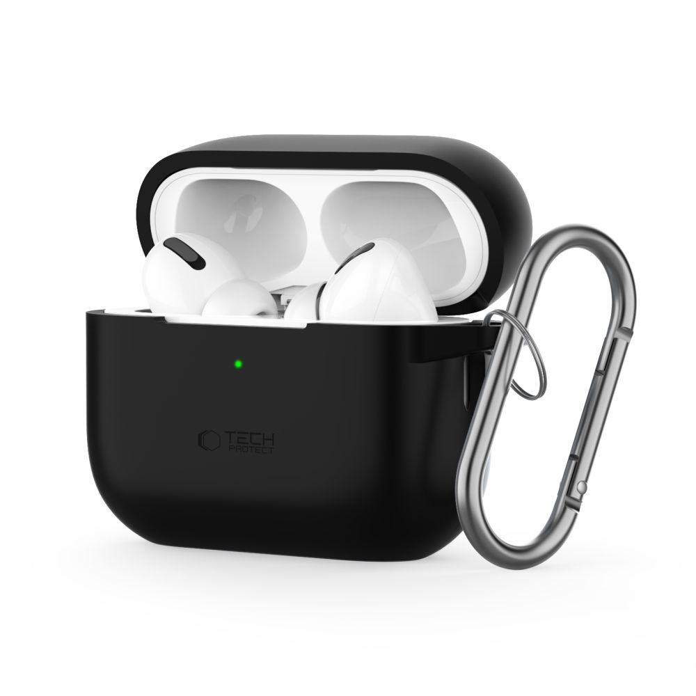 Tech-Protect Tech-Protect AirPods Pro 1/2 Skal Silikon Hook Svart