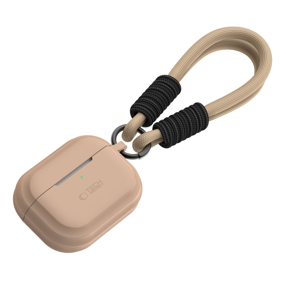 Tech-Protect Tech-Protect AirPods Pro 1/2 Skal Silikon Rope Caffe Latte