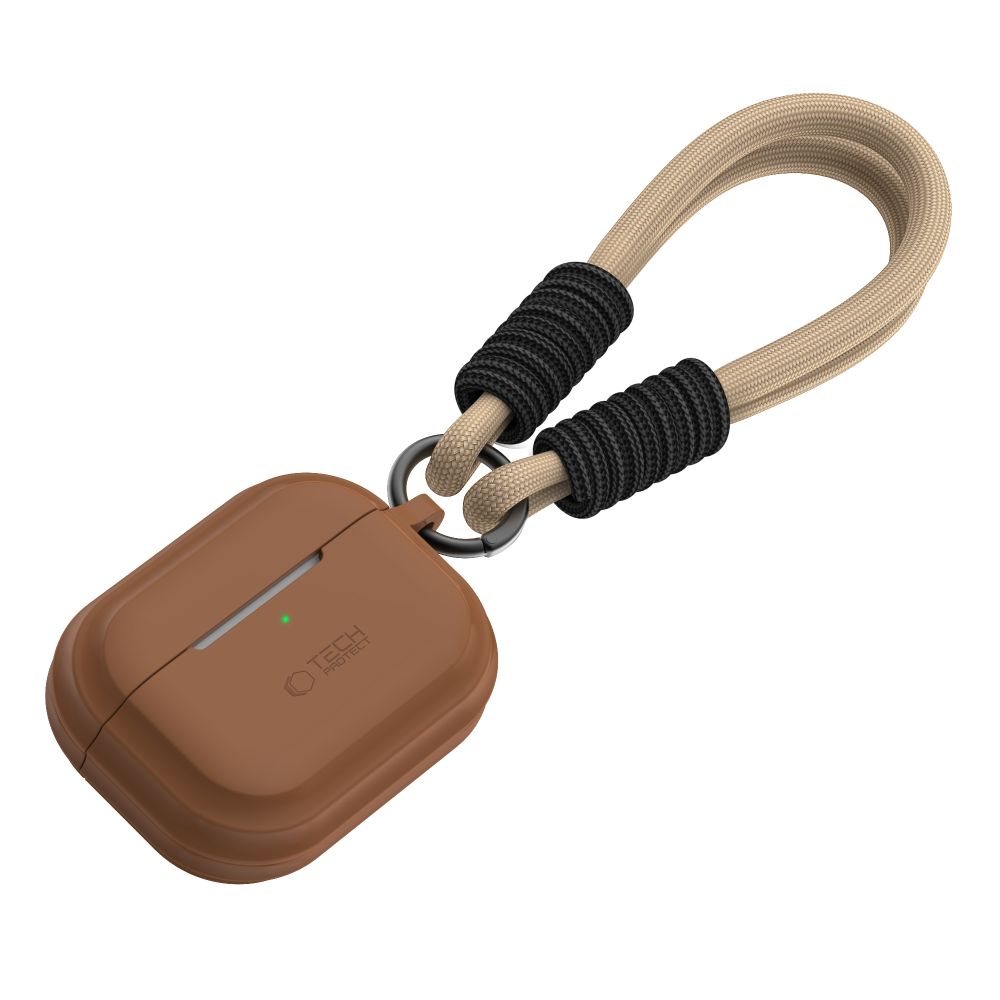 Tech-Protect Tech-Protect AirPods Pro 1/2 Skal Silikon Rope Chocolate Brown