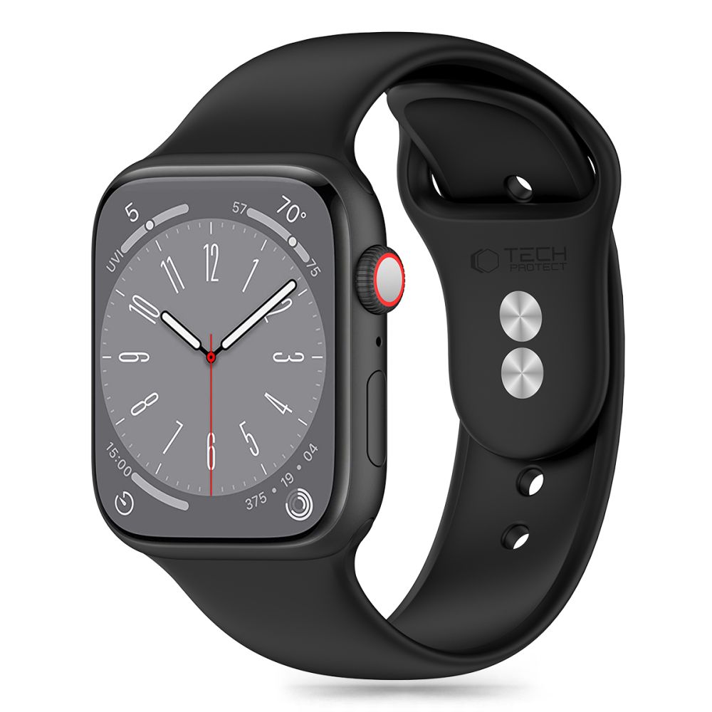 Tech-Protect Tech-Protect Apple Watch 42/44/45/46/49 mm Armband Silikon Black