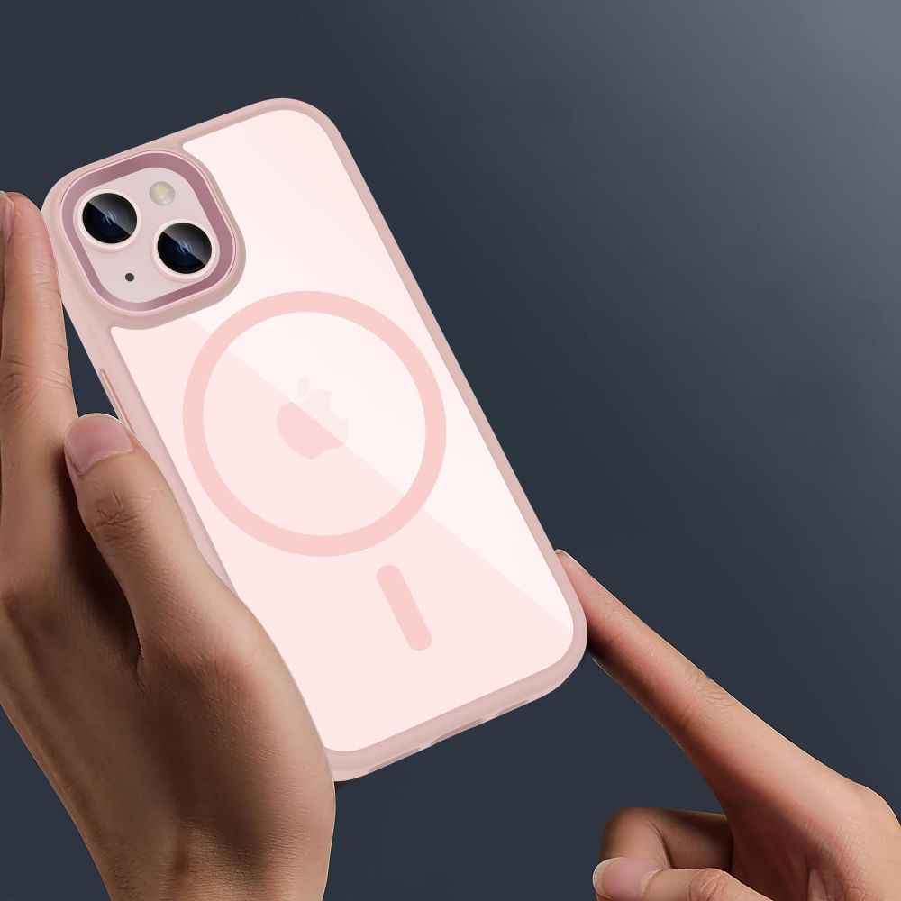 Tech-Protect Tech-Protect iPhone 15 Skal MagSafe MagMat Rosa/Transparent