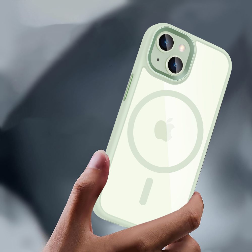 Tech-Protect Tech-Protect iPhone 15 Skal MagSafe MagMat Grön/Transparent