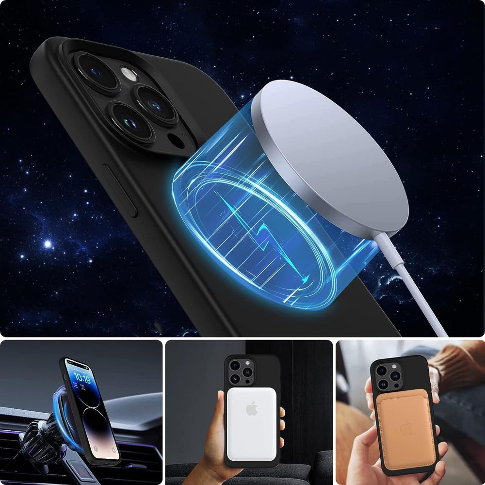 Tech-Protect Tech-Protect iPhone 14/13 Skal MagSafe Silikon Svart
