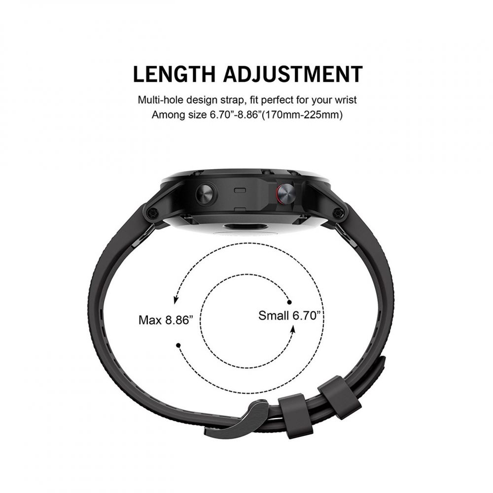 Tech-Protect Tech-Protect Garmin Fenix 26 mm Armband Smooth Svart