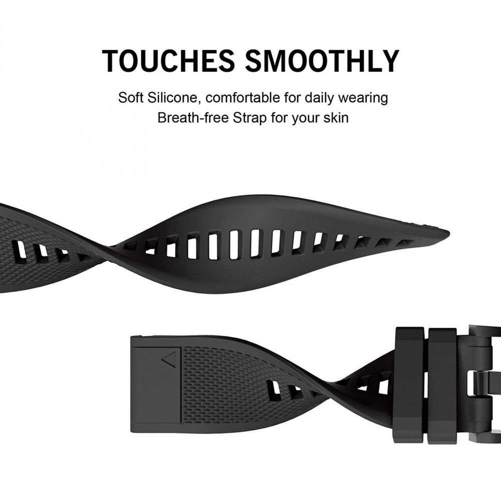 Tech-Protect Tech-Protect Garmin Fenix 5/6/6 Pro/7 Armband Smooth Svart