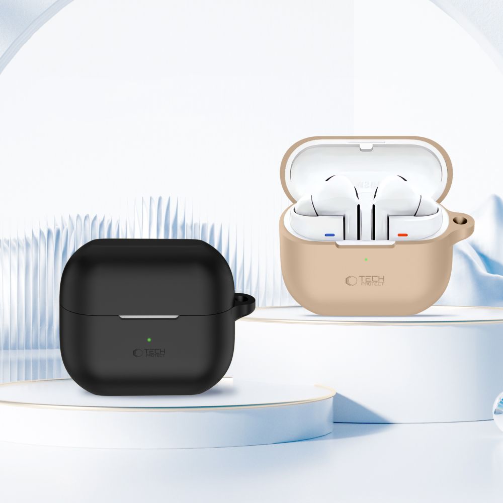 Tech-Protect Tech-Protect Galaxy Buds 3/3 Pro Skal Silikon Hook Svart
