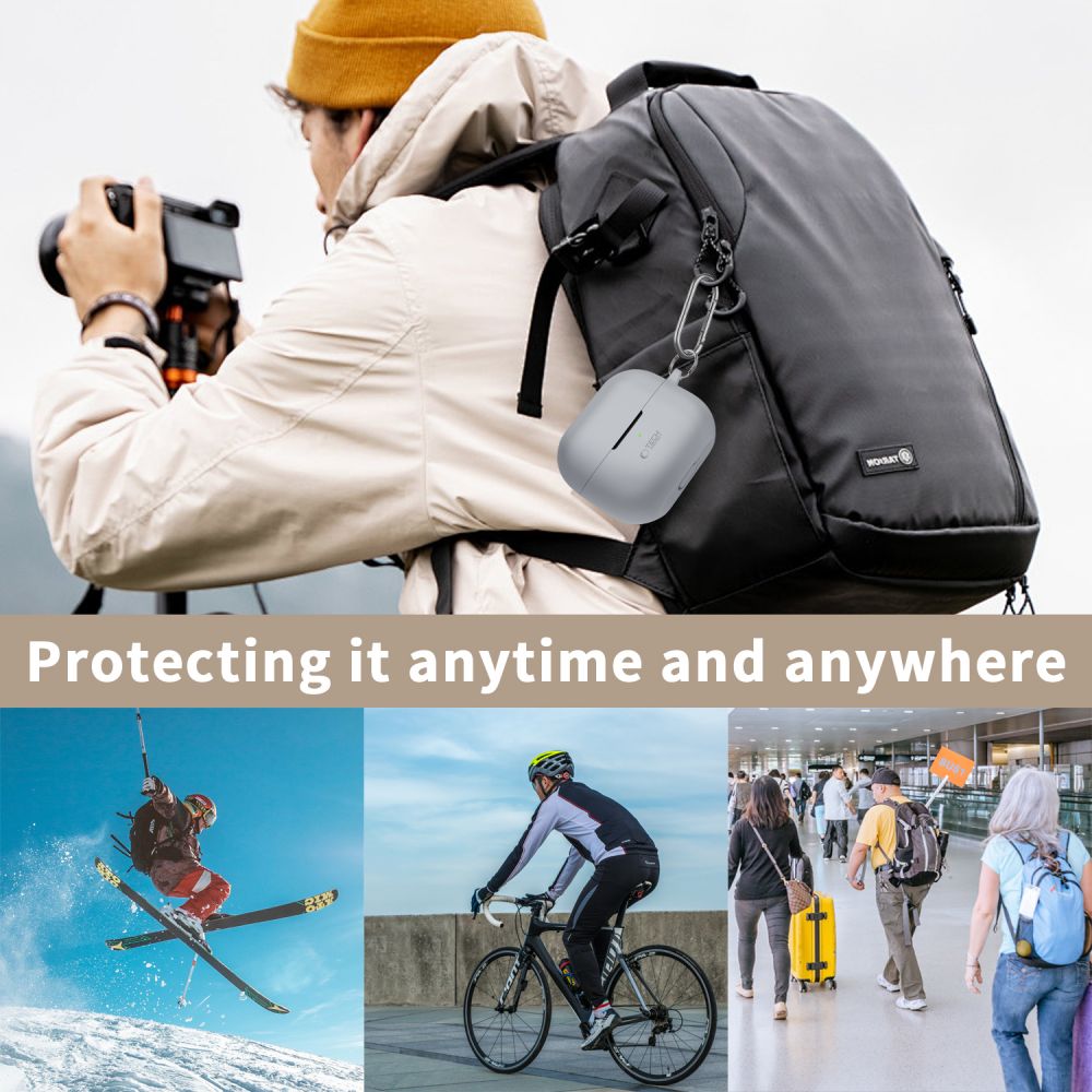 Tech-Protect Tech-Protect Galaxy Buds 3/3 Pro Skal Silikon Hook Svart
