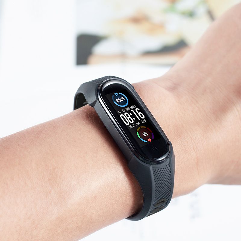 Tech-Protect Tech-Protect Xiaomi Mi Smart Band 5/6 Armband Armour Svart/Röd