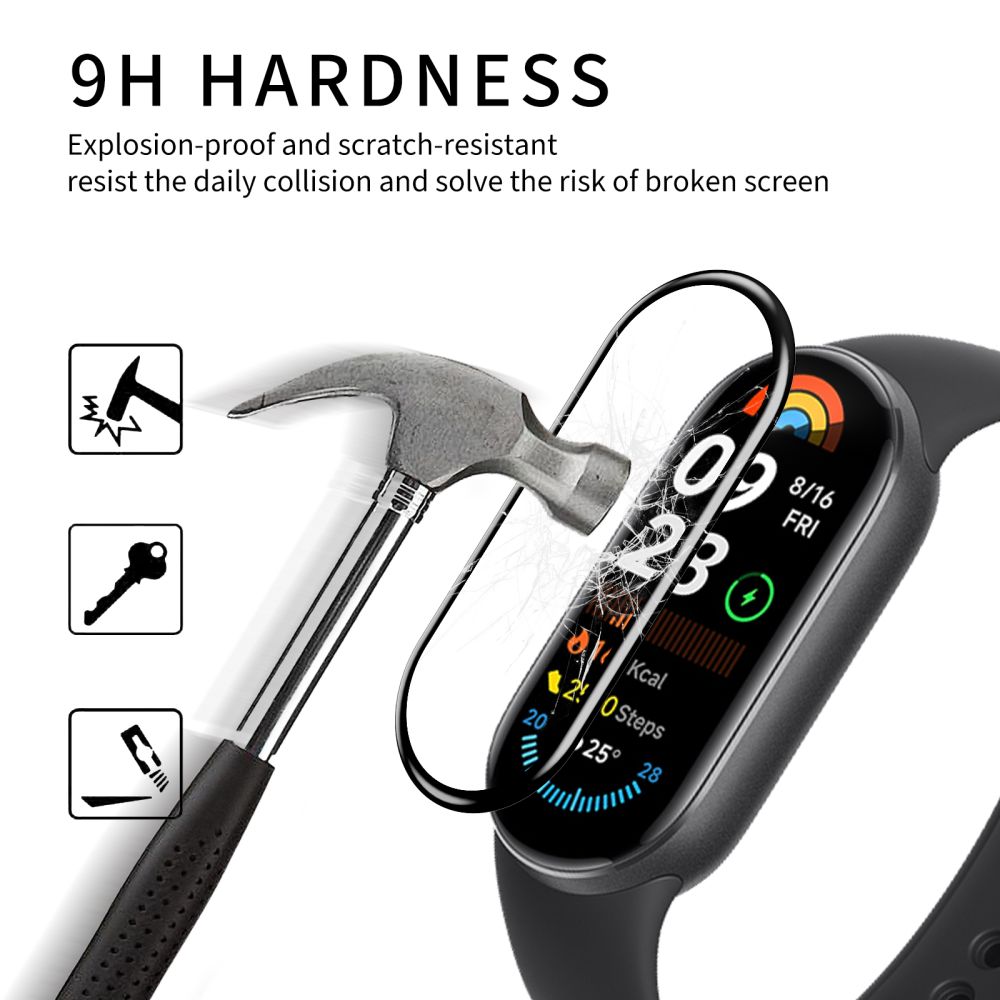 HOFI HOFI Xiaomi Smart Band 9 2-PACK Skärmskydd Pro+ Hybrid Glas Svart