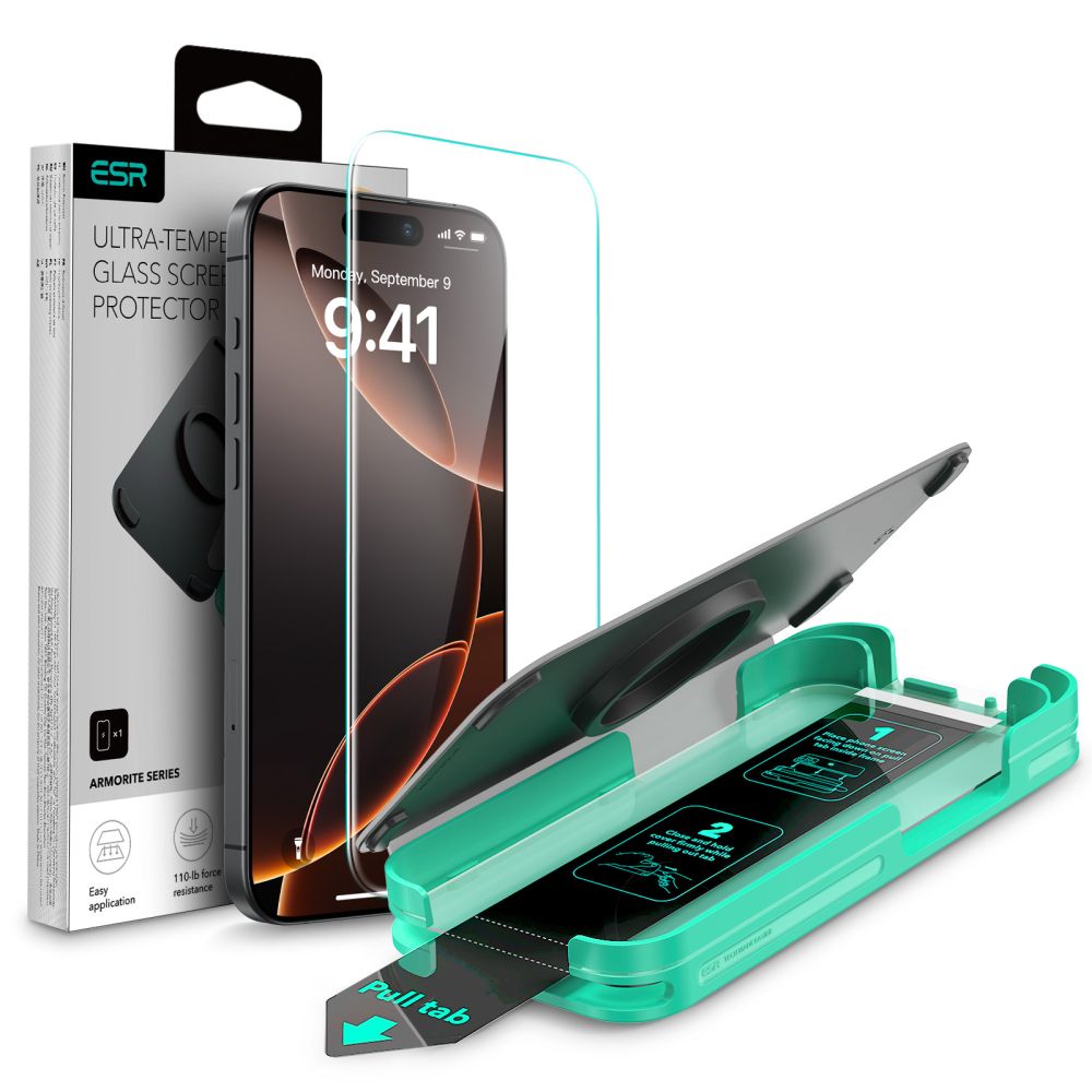 ESR ESR iPhone 16 Pro Skärmskydd Armorite Med Ram Svart