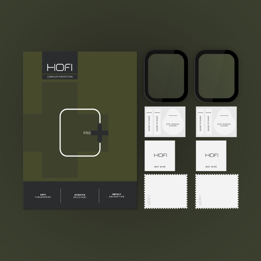 HOFI HOFI Apple Watch 11/10 42 mm 2-PACK Skärmskydd Pro+ Hybrid Glas