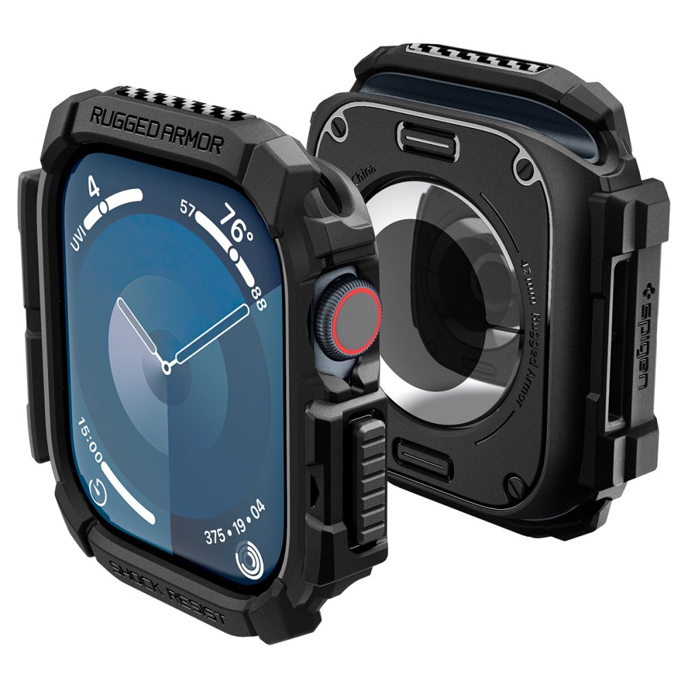 Spigen Spigen Apple Watch 11/10 42 mm Skal Rugged Armor Svart