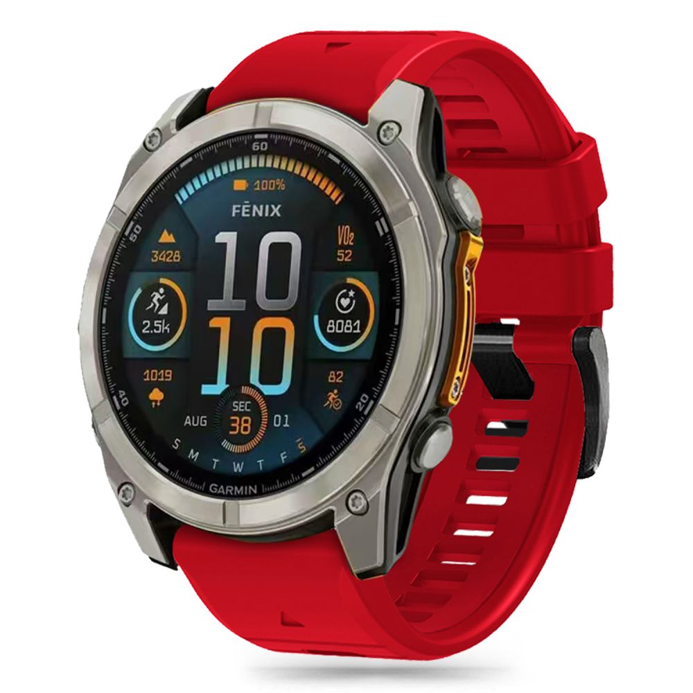 Tech-Protect Tech-Protect Garmin Fenix 51 mm Armband Silicone Line Röd