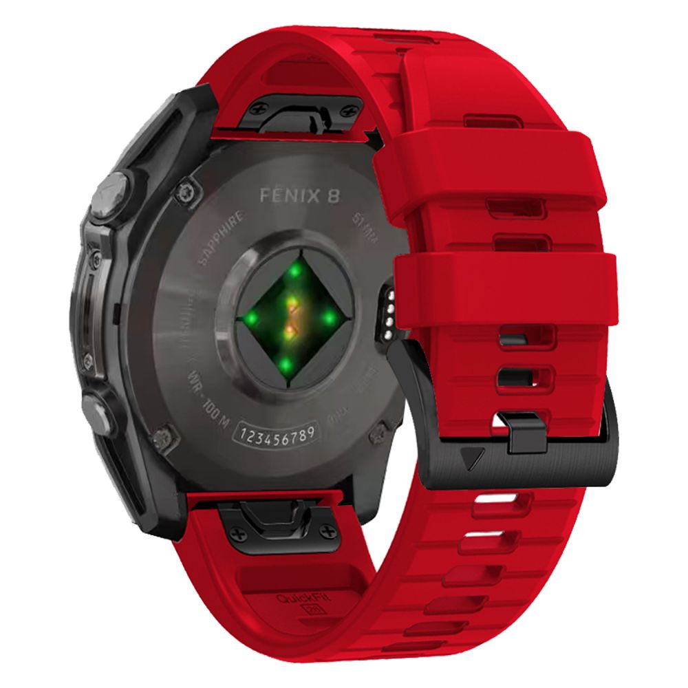 Tech-Protect Tech-Protect Garmin Fenix 51 mm Armband Silicone Line Röd