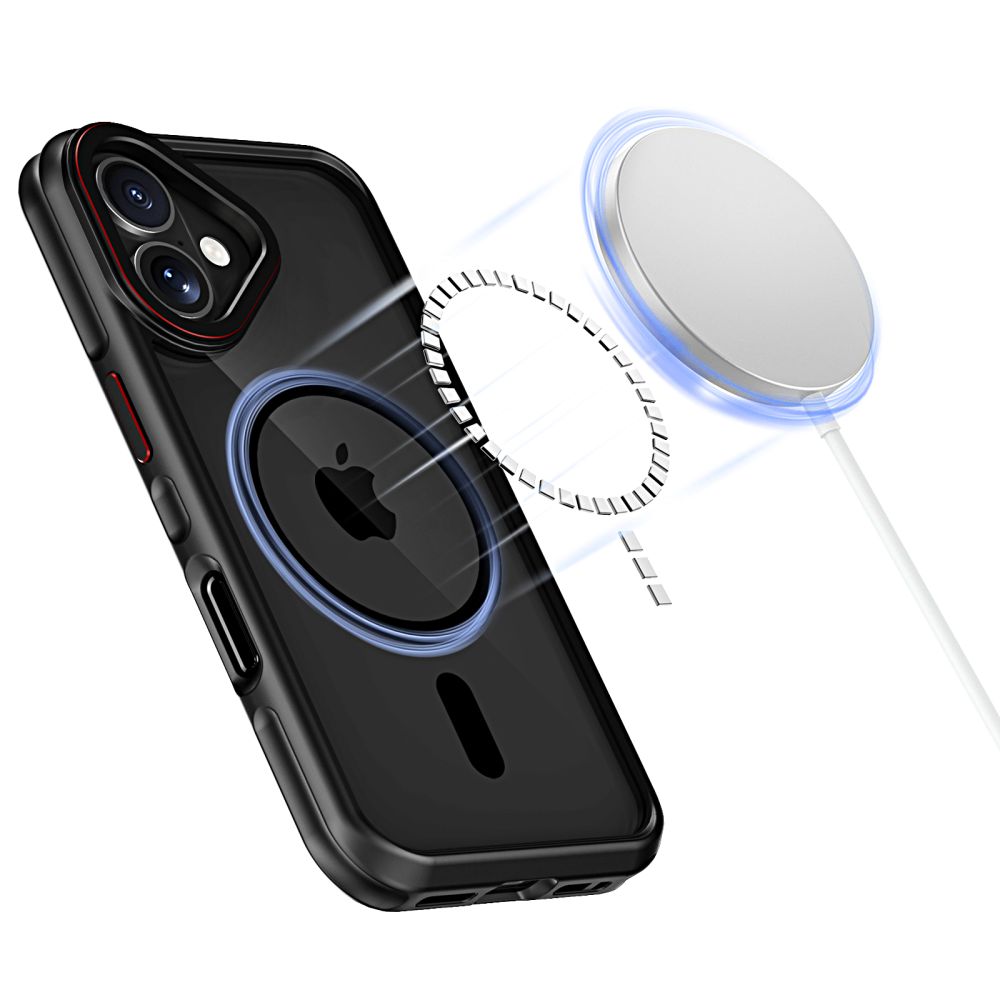 Tech-Protect Tech-Protect iPhone 16 Skal MagSafe MagHybrid Svart/Röd