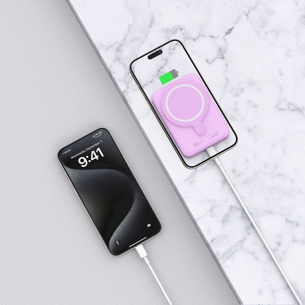 Tech-Protect Tech-Protect 10000 mAh MagSafe Powerbank LifeMag Lila