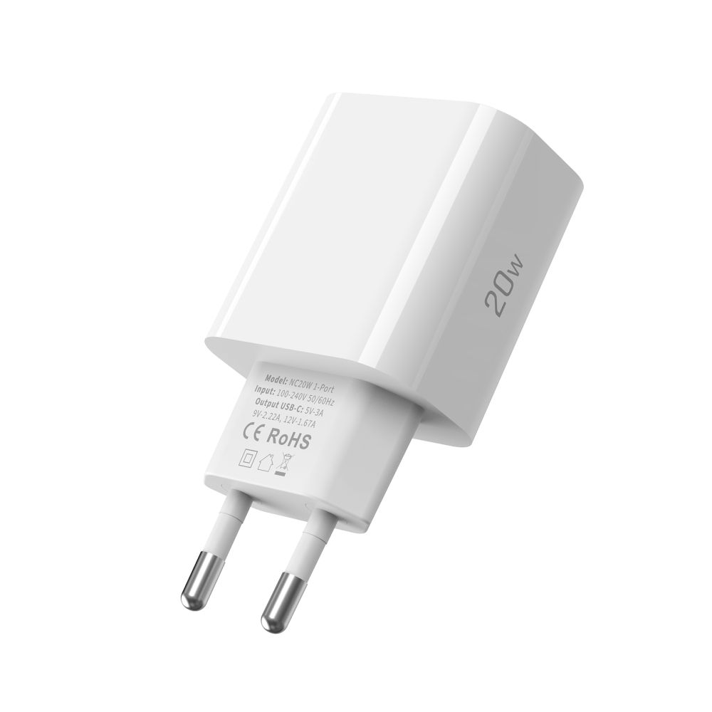 Tech-Protect Tech-Protect 20W PD USB-C Väggladdare Vit