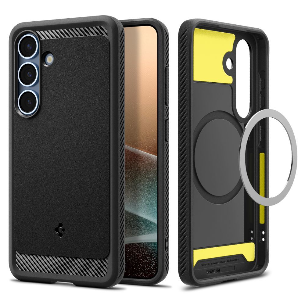 Spigen Spigen Galaxy S25 Skal MagSafe Rugged Armor Matt Svart