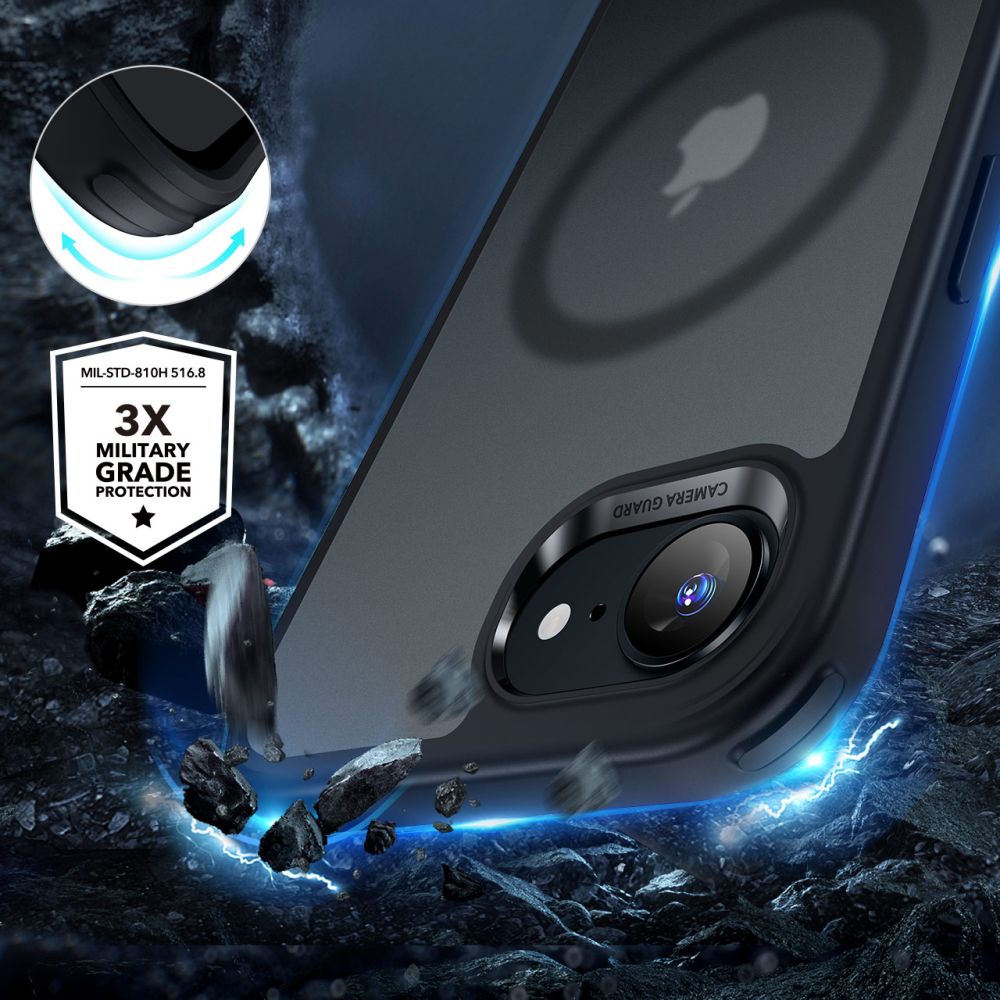 ESR ESR iPhone 17e / 16e Skal MagSafe CH HaloLock Frostad Svart