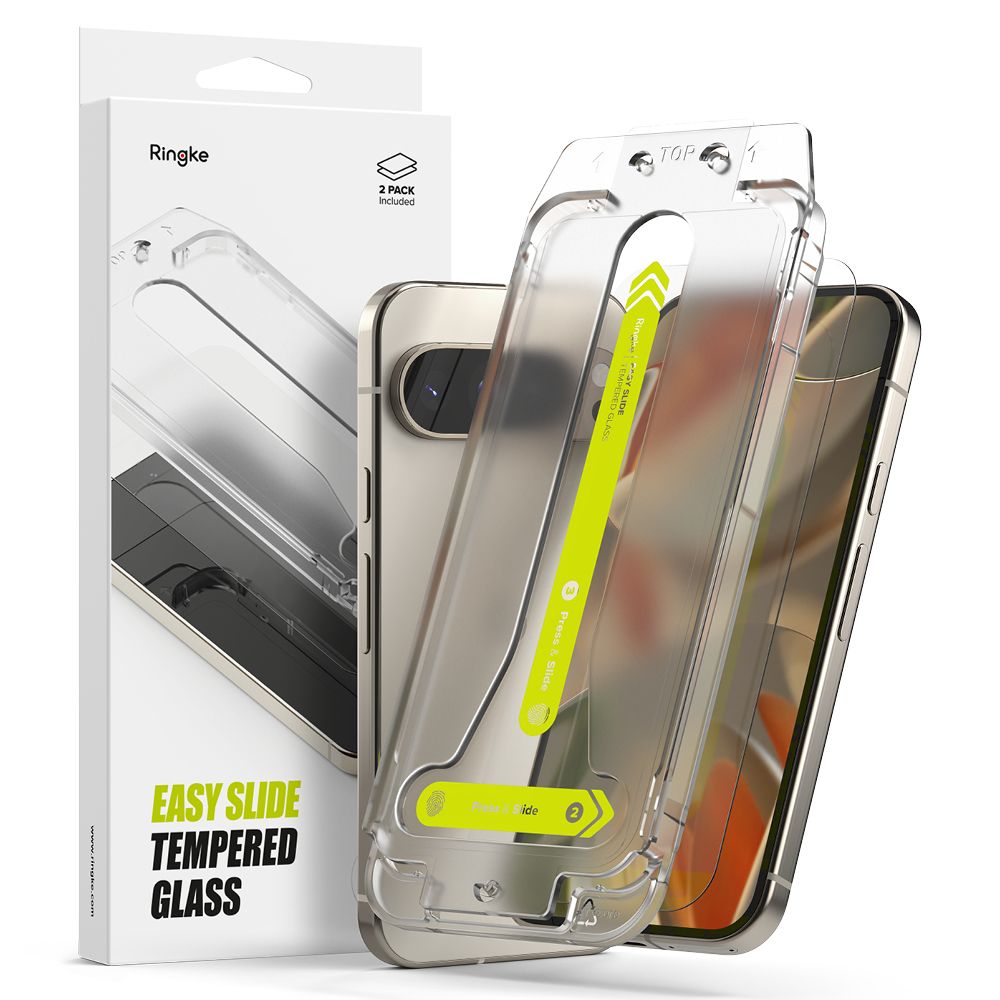 Ringke Ringke Pixel 9 / 9 Pro 2-PACK Easy Slide Skärmskydd Härdat Glas