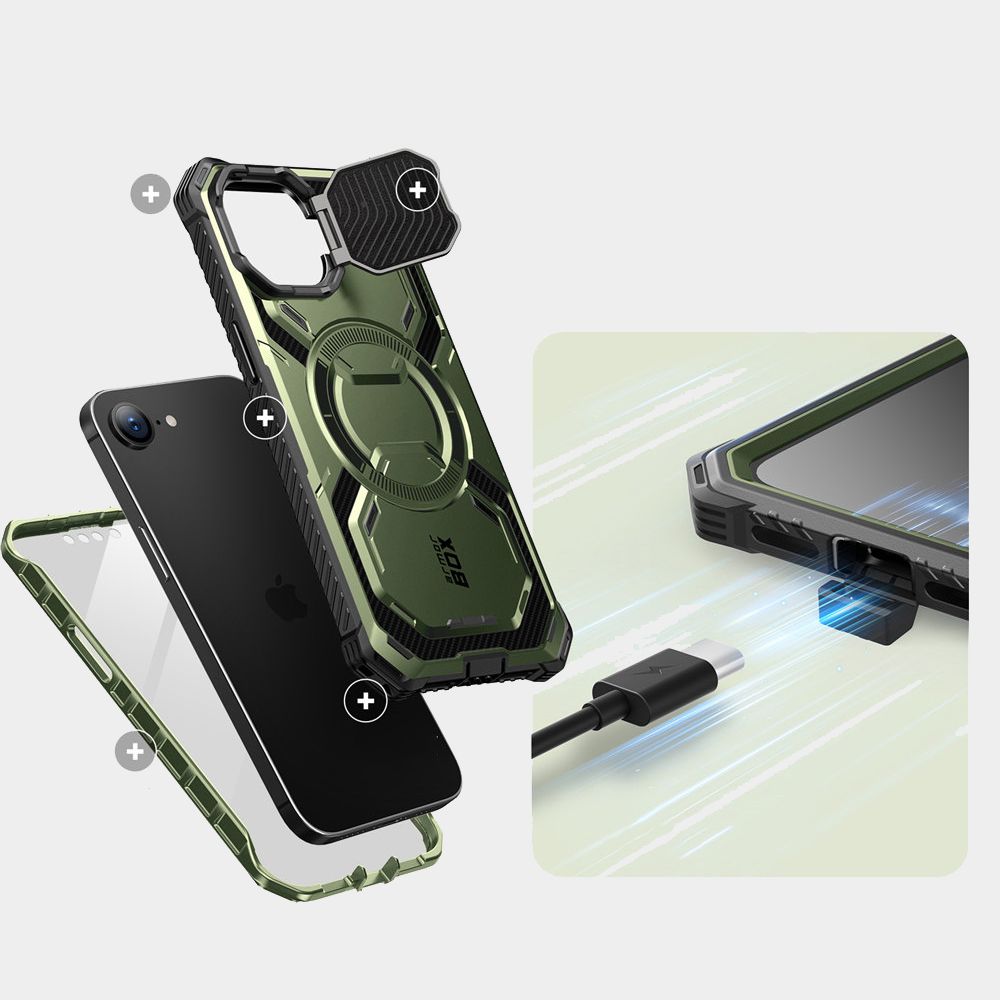 Supcase Supcase iPhone 17e / 16e Skal MagSafe Iblsn ArmorBox Guldan
