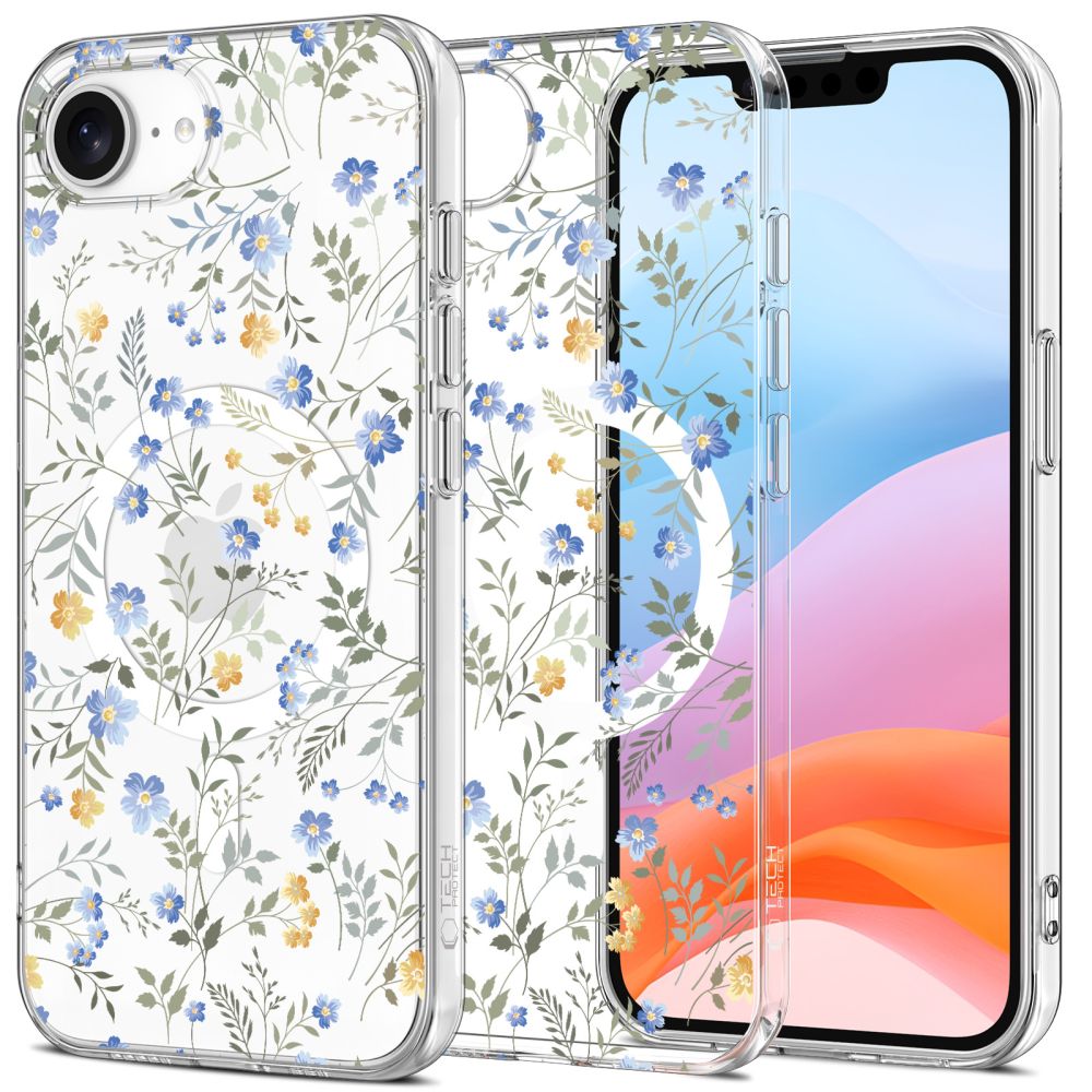 Tech-Protect Tech-Protect iPhone 17e/16e Skal MagSafe FlexAir Spring Flowers