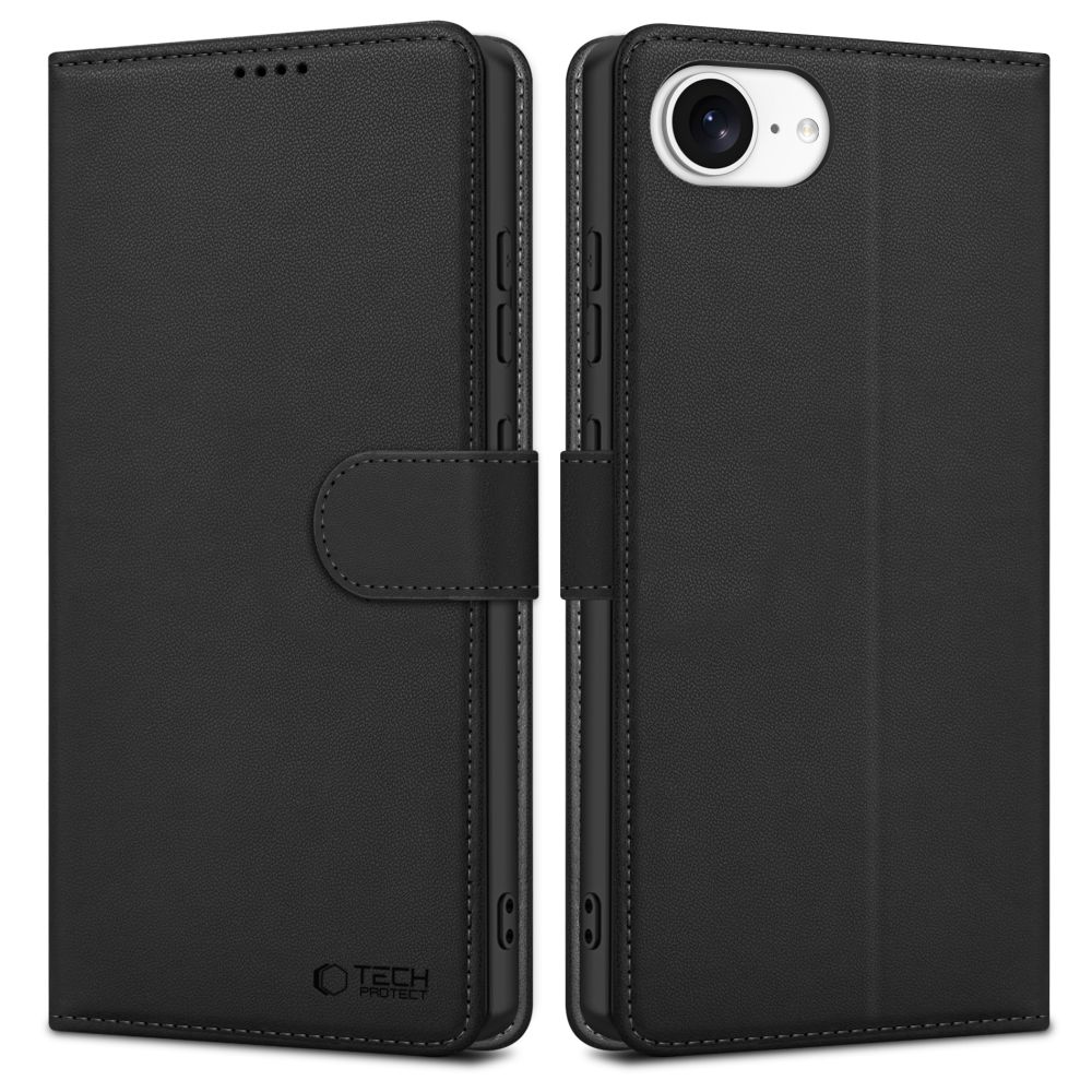 Tech-Protect Tech-Protect iPhone 17e / 16e Fodral Läder Svart