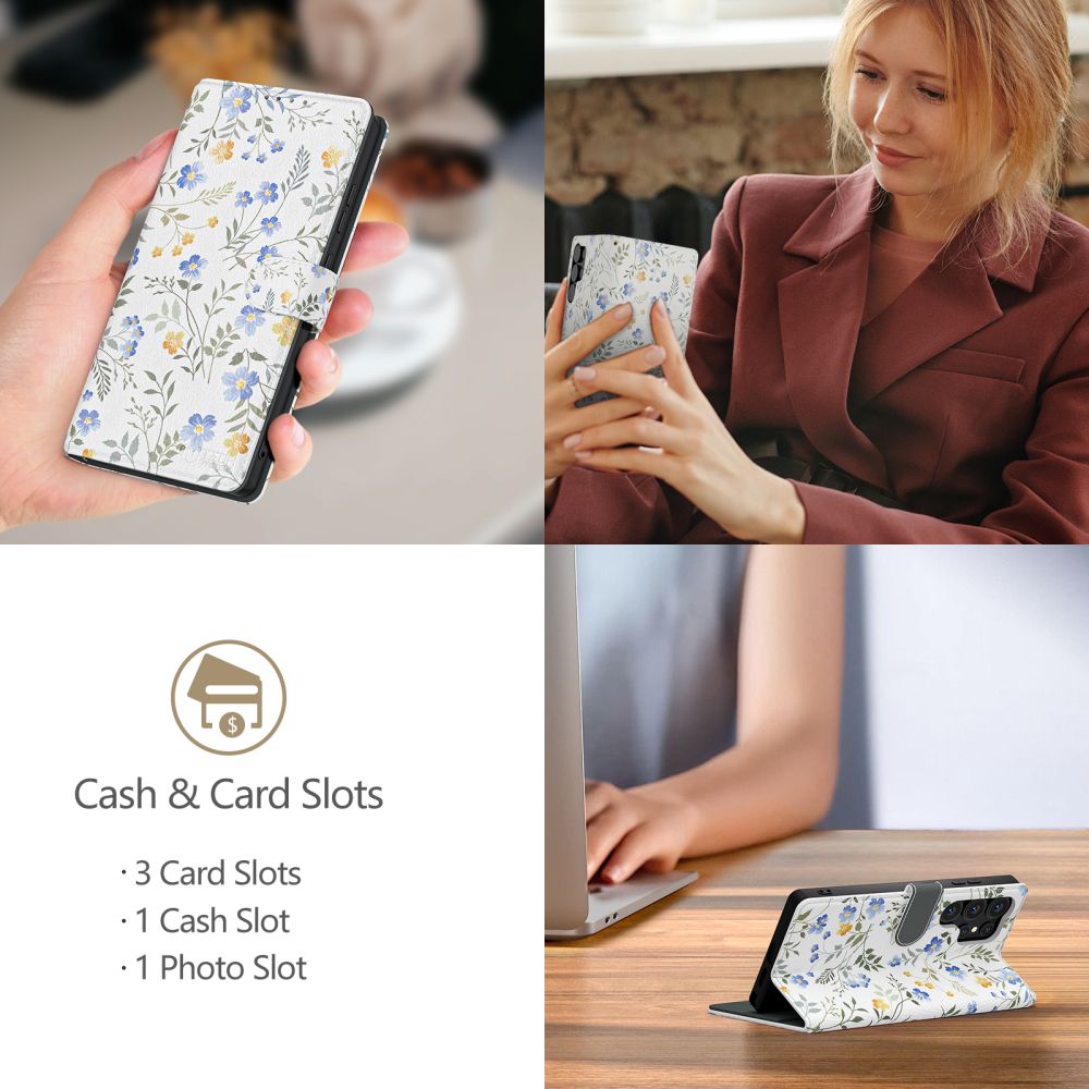 Tech-Protect Tech-Protect iPhone 17e / 16e Fodral Läder Spring Flowers