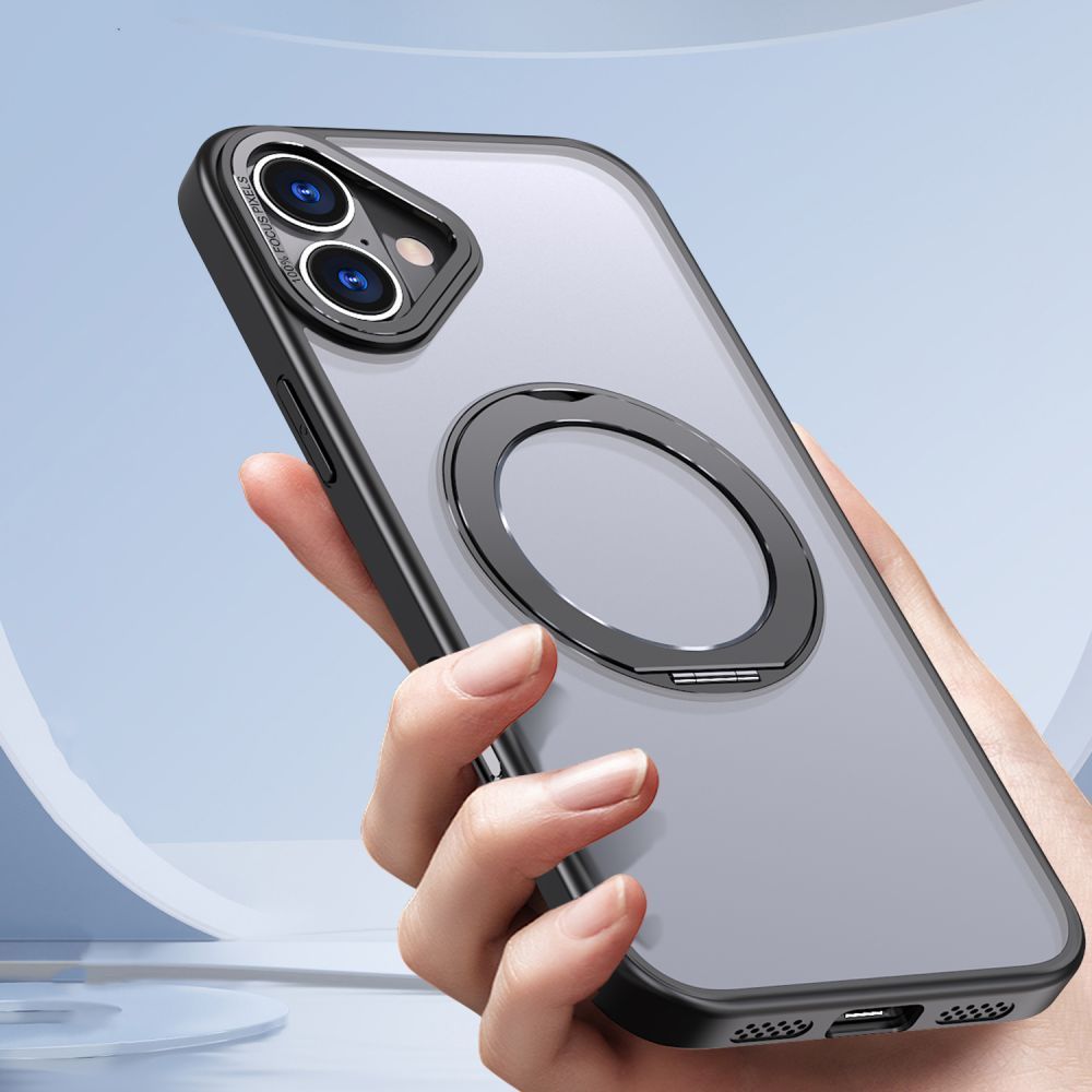 Tech-Protect Tech-Protect iPhone 17e / 16e Skal MagSafe MagRing Matt Svart