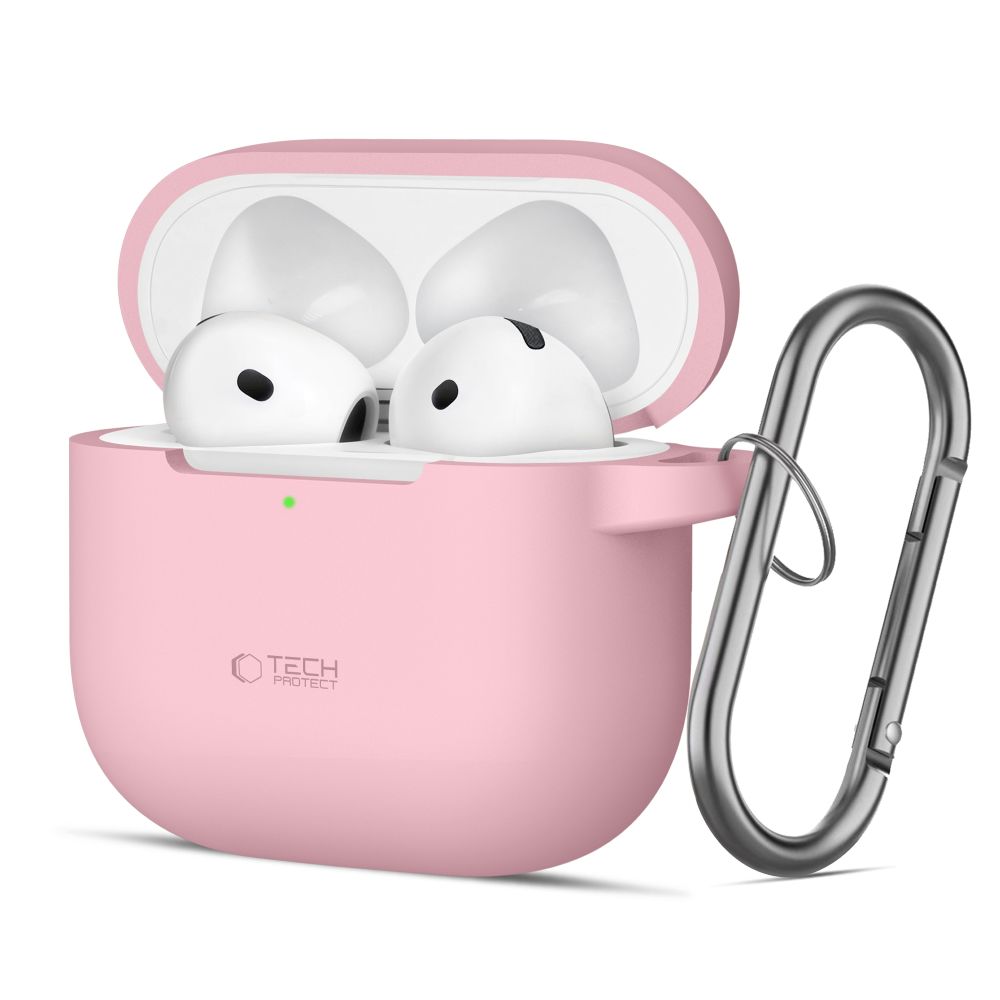 Tech-Protect Tech-Protect AirPods 4 Skal Silikon Hook Dusty Pink